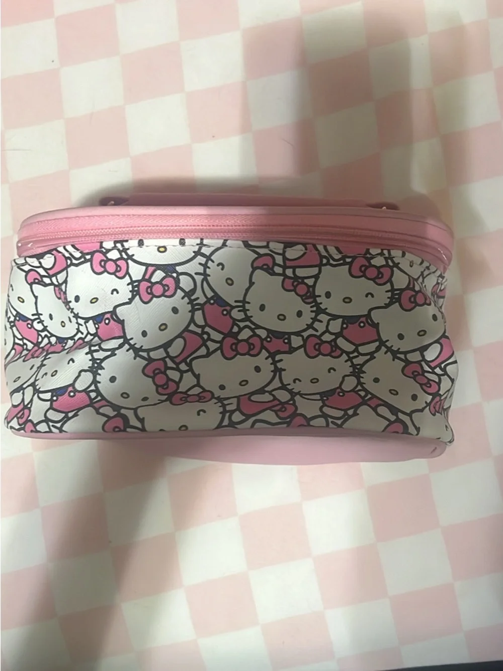 Hello Kitty Pink and White Make Up Bag